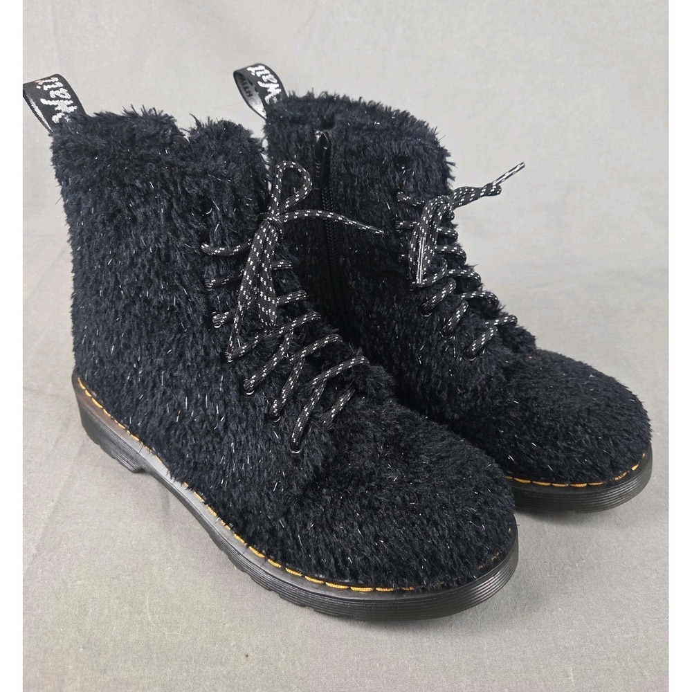 Dr. Martens 1460 Pascal Tinsel Fur Lace Up Boots Women's US Size 5